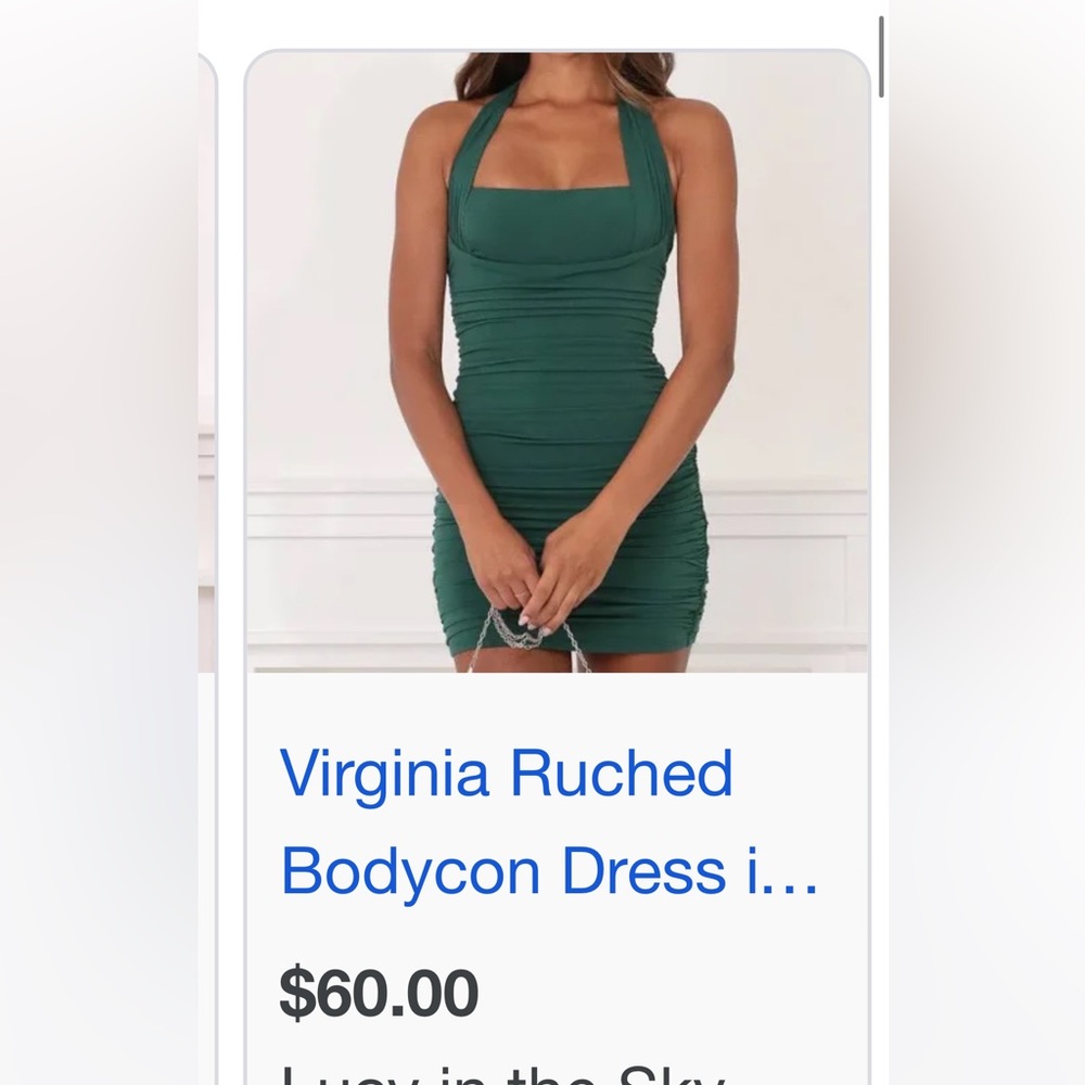 lucy in the sky green mini dress